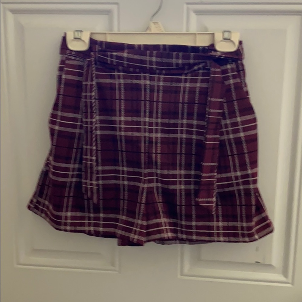 Plaid high waisted shorts